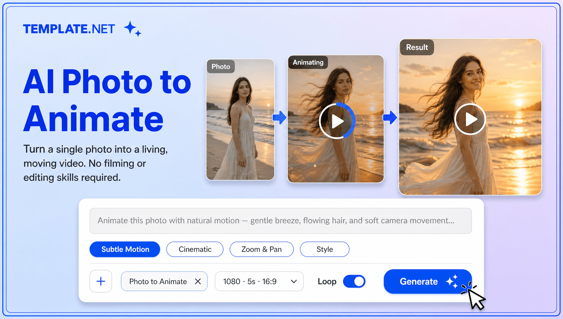 AI Photo to Animate Online – Turn Photos into Animated Videos with AI